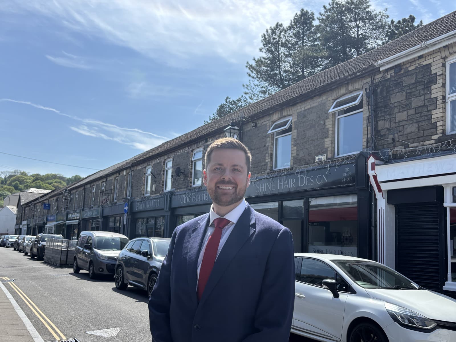 Chris Carter engaging with the Newport & Islwyn community